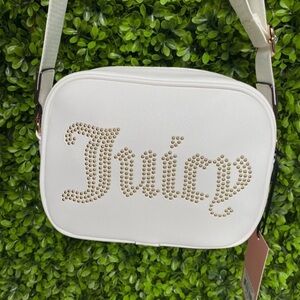 Juicy Couture White Crossbody Bag with Gold Accents NWT